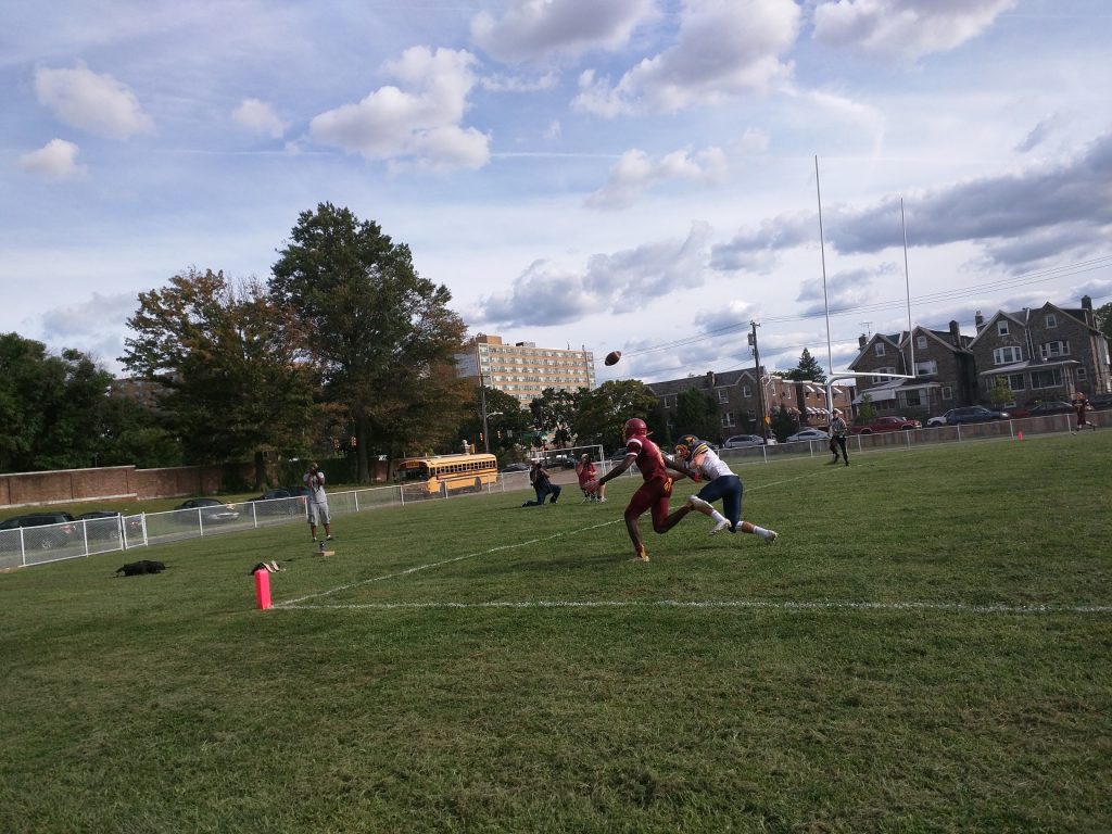 This pass interference by No. 6 of Wissahickon set up a late Lancer's score.