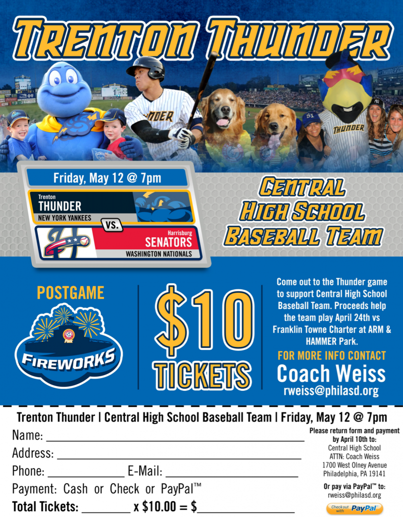 Trenton Thunder Baseball - Central Jersey Rebels Baseball