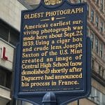 Pic of plaque -- taken near 13th and Chestnut by alum Jeff Thomas and posted on FB