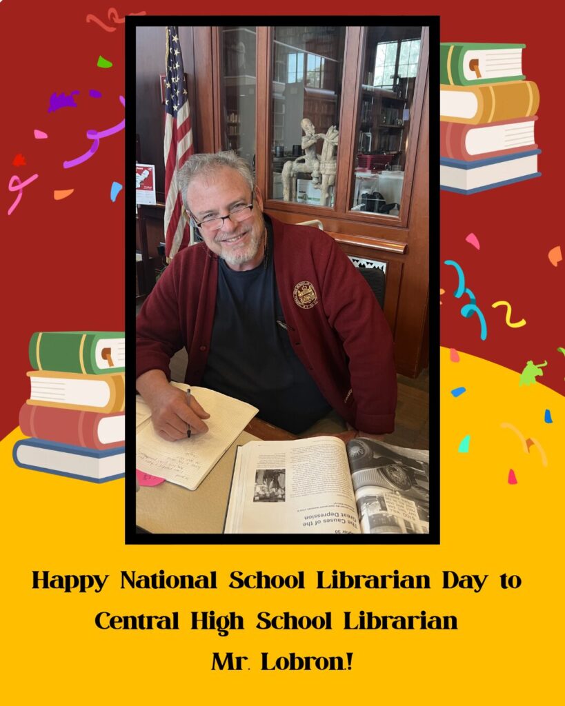 Happy National Librarian Day to our School Librarian Mr.Lobron