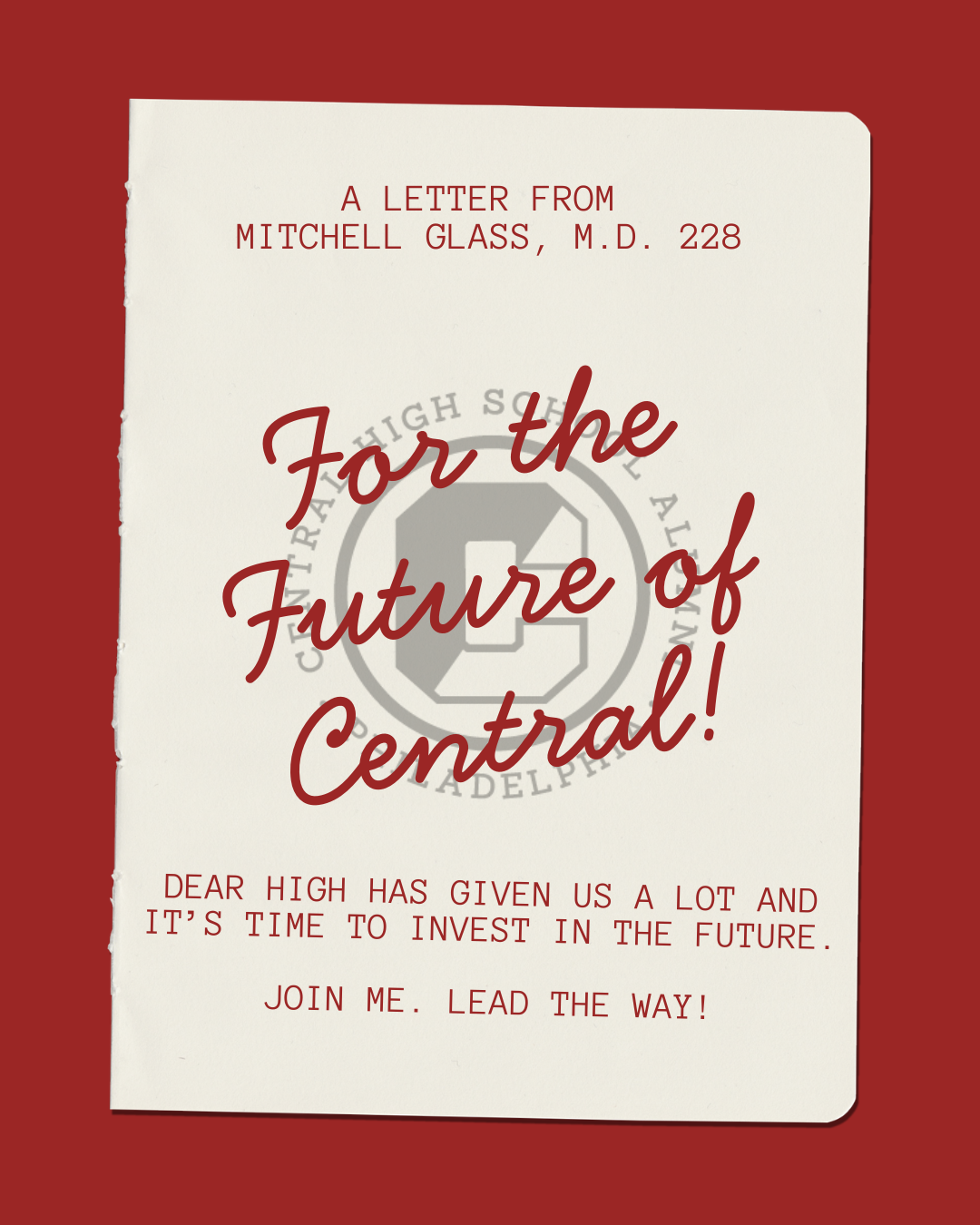 A graphic for a letter from Mitchell Glass, M.D. 228